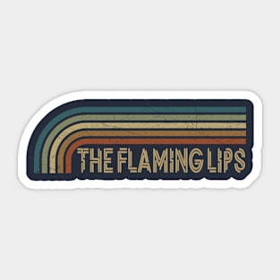 The Flaming Lips Retro Stripes Sticker